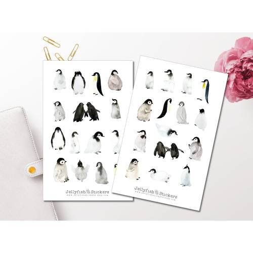 Pinguine Sticker Set | Journal Sticker | Planer Sticker | Aufkleber Bulletjournal | Sticker Winter, Sticker Schnee, Stic