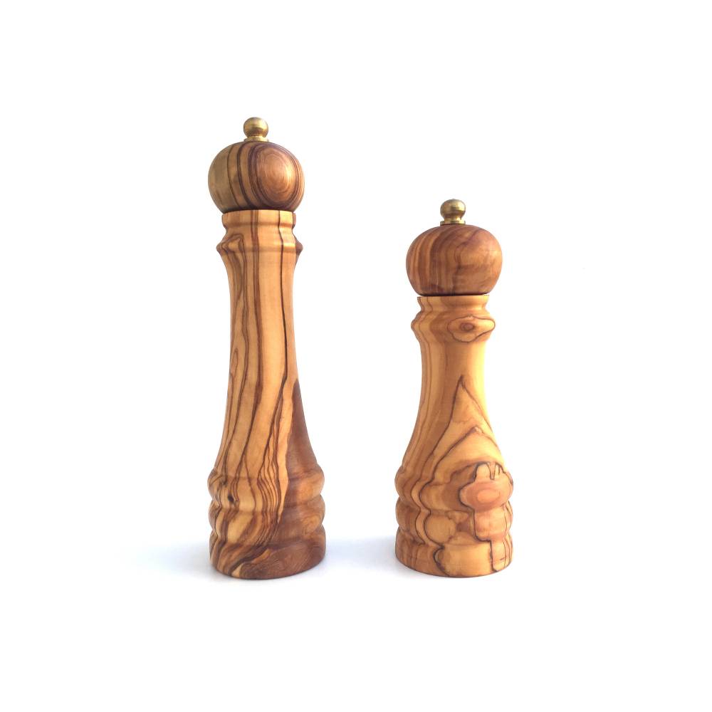 Pfeffermühle, Holz Mühle, handgefertigt aus Olivenholz, Geschenk