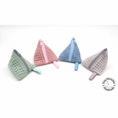 Schnullertasche * Pyramidentasche * Dreieckstasche * Waffelpique