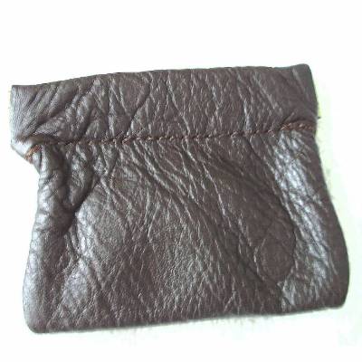 Vintage Schlüsselmäppchen aus Leder in braun aus den 70er Jahren