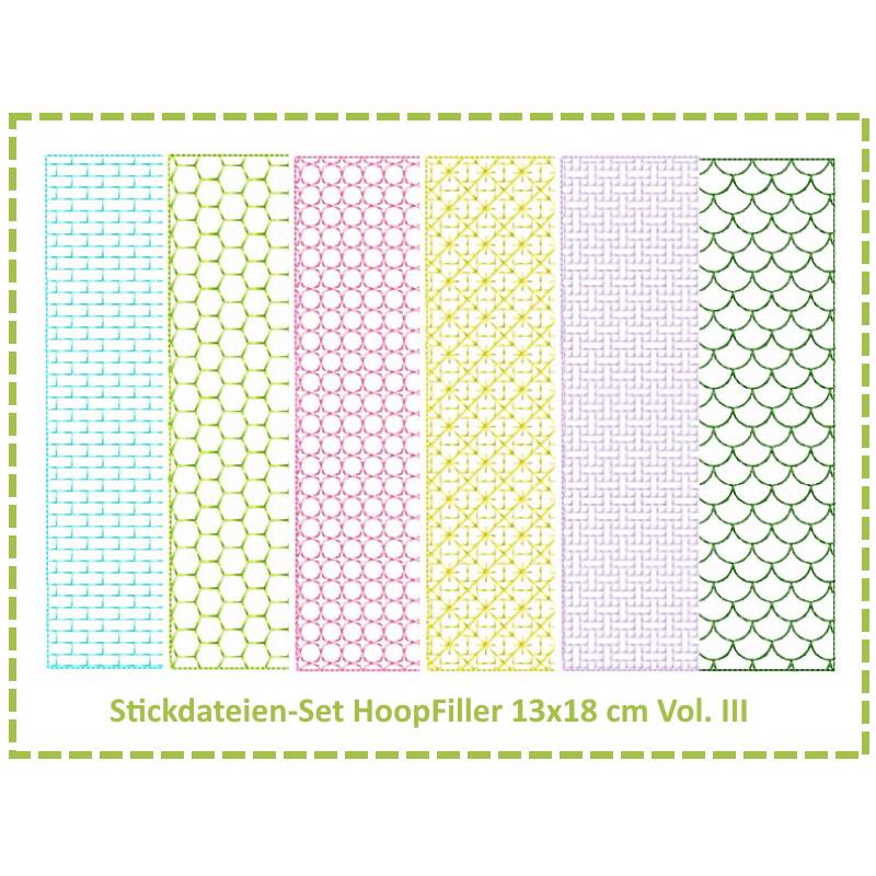 Stickdateien Set HoopFiller 13x18 Vol. III Bild 1