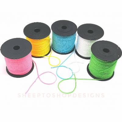 1 m PP-Kordel 1,5mm, verschiedene Farben, Schnullerketten, Greiflinge, Kinderwagenketten