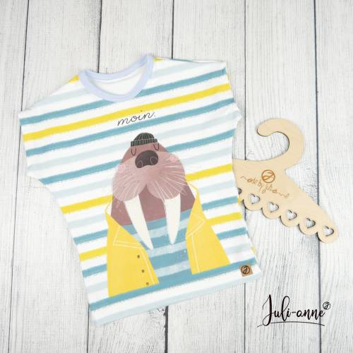Shirt Kurzarm "Simply Summer" Maritim Walross MOIN