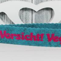 Witziger Schlüsselanhänger Vorsicht! Veggie! Spruch Statement Geschenkidee Schlüsselband