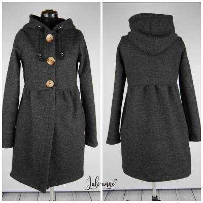 Damen Walk Mantel "Jumi" Anthrazit
