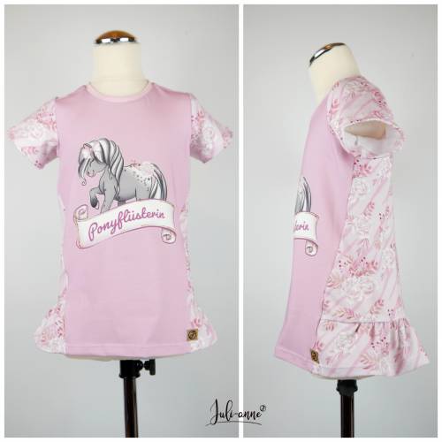 Shirt Kurzarm "Carina" mit Pferde-Panel Ponyflüsterin