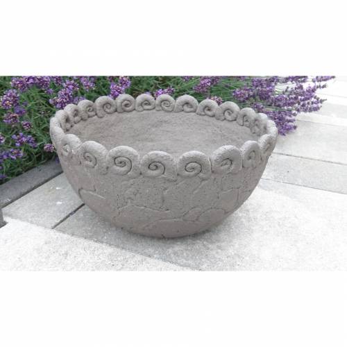 Keramik Blumentopf Schnecken Unikat Anthrazit D=27,5 cm
