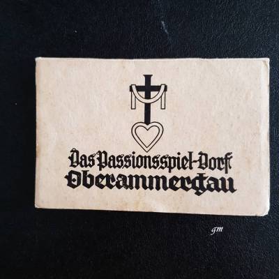Historische Fotografien: Vintage Oberammergau Passionsspiel-Dorf Ansichtskarten ca. 1930/1940 – 6 zusammenhängende Postkarten