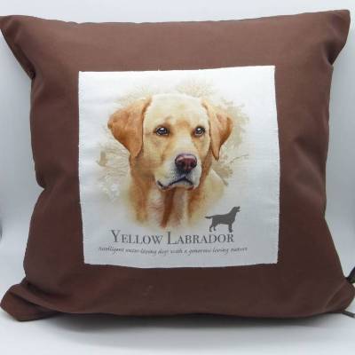 Kissenhülle Yellow Labrador, Unikat
