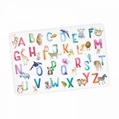 stabile Vinyl Schreibtischunterlage Alphabet Bastelmatte Kinder - BPA frei - abwaschbar