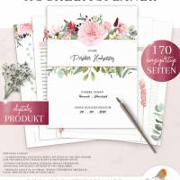 HOCHZEITSPLANER zum Ausdrucken |  Hochzeitsplanung DIY oder Planer für die Trauzeugin | DIN A4 | 170 Seiten