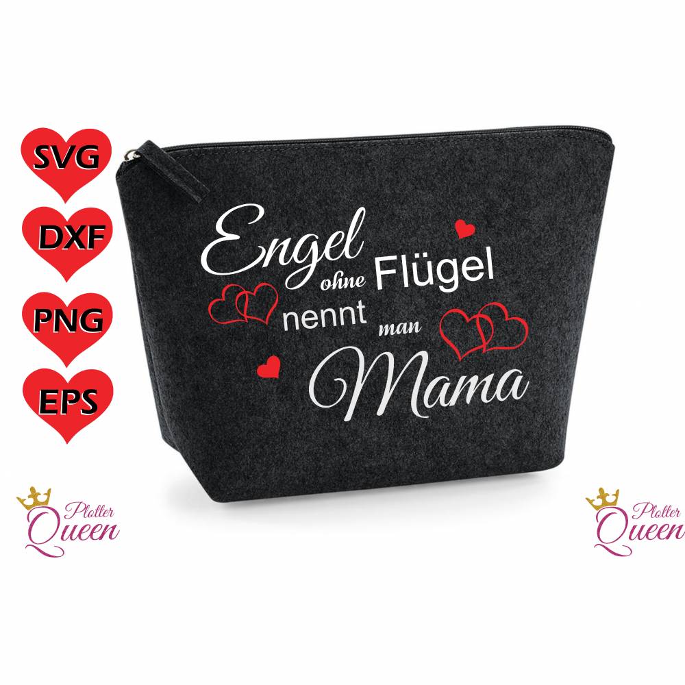 Plotterdatei Engel ohne Flügel nennt man Mama SVG DXF PDF SVG Bild 3