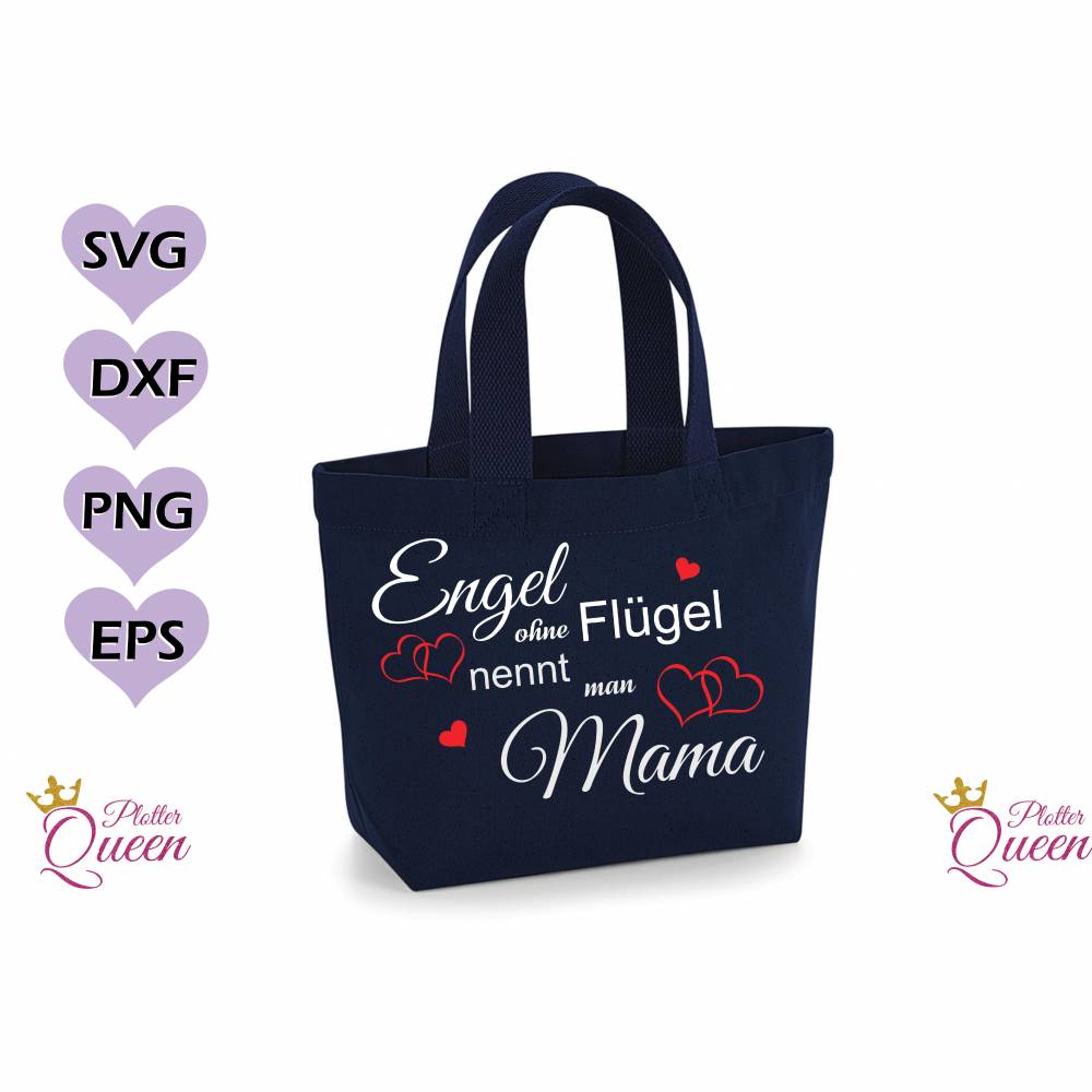 Plotterdatei Engel ohne Flügel nennt man Mama SVG DXF PDF SVG Bild 4