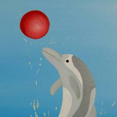 Leinwandbild "Delfin" 30cm x 40 cm