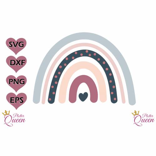 Plotterdatei Regenbogen SVG DXF PDF SVG