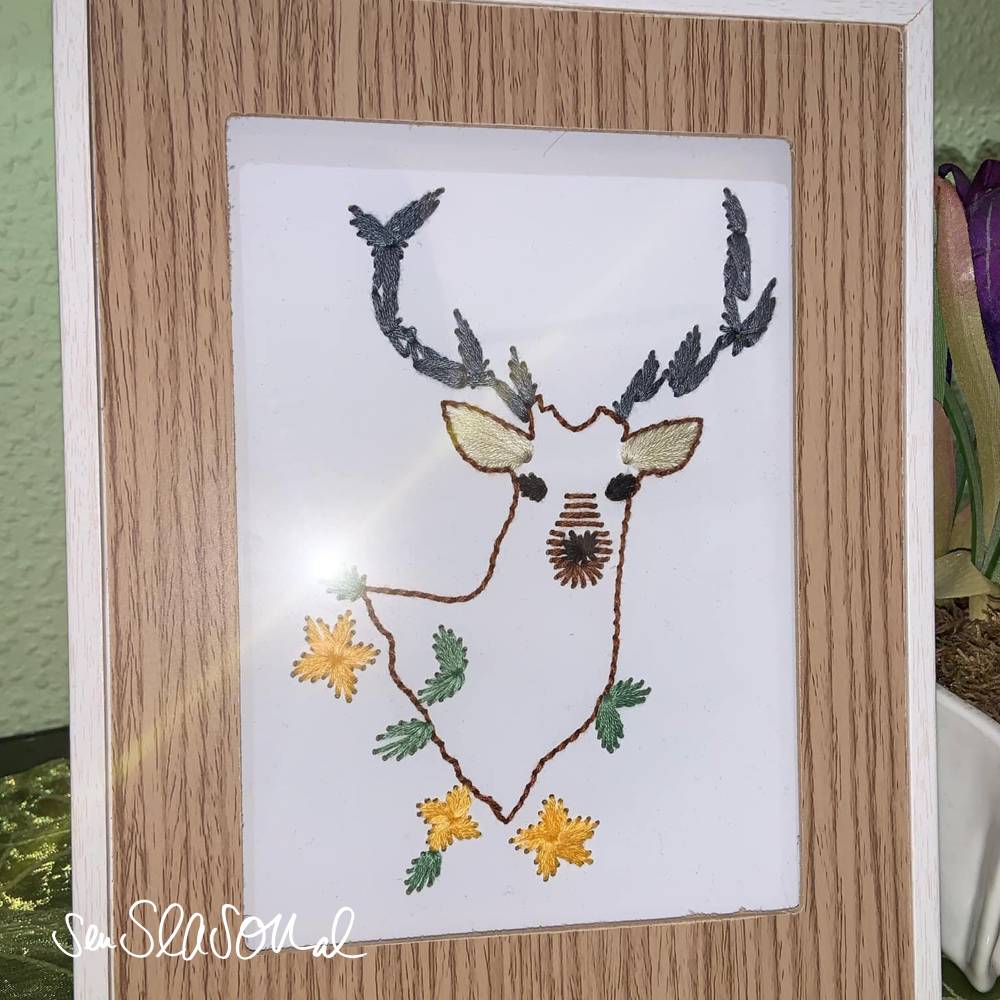 Plottdatei Hirsch, Plotterdatei für Folien oder Papier, Stickkarte, Fadengrafik, als svg und dxf Bild 6