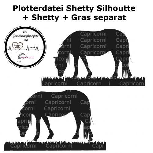 Plotterdatei Shettlandpony Pony Pferd Shetty