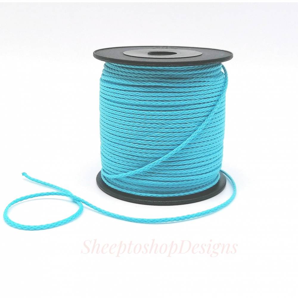 1 m PP-Kordel 1,5mm, blau, für Schnullerketten, Greiflinge, Kinderwagenketten Bild 1