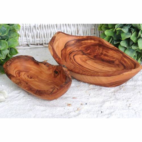 Schale RUSTIKAL klein (L/B/H: 10-11/6/4 cm) aus Olivenholz