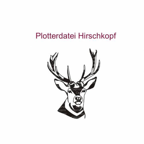 Plotterdatei Hirsch Hirschkopf
