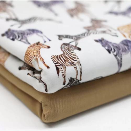 ab 50cm Zebra Jersey - Zebras Safari besonders weicher Druckstoff