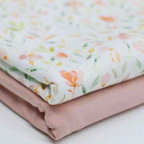 ab 50cm Jersey Sommerblumen - besonders weiche Qualität Druckstoff