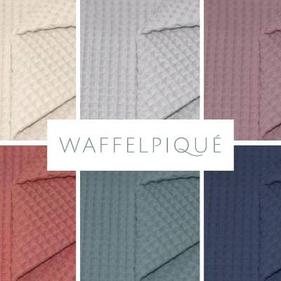 ab 50cm Waffelpiqué - 100% Baumwolle Waffelstoff - Baby Bettwäsche, Lätzchen, Schlafsack, Stirnband
