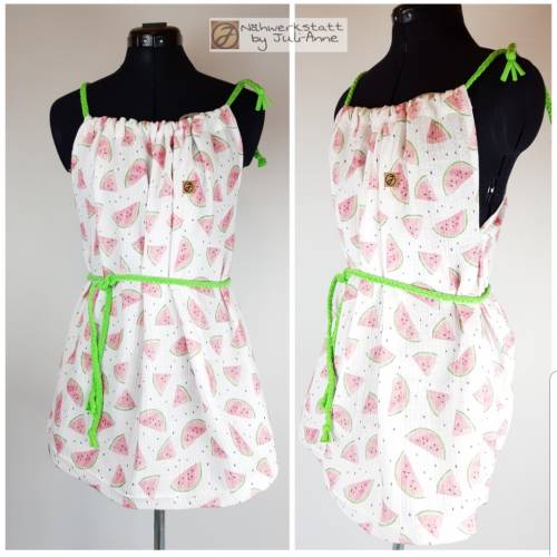 Damen Long-Top aus luftigen Musselin Melonen