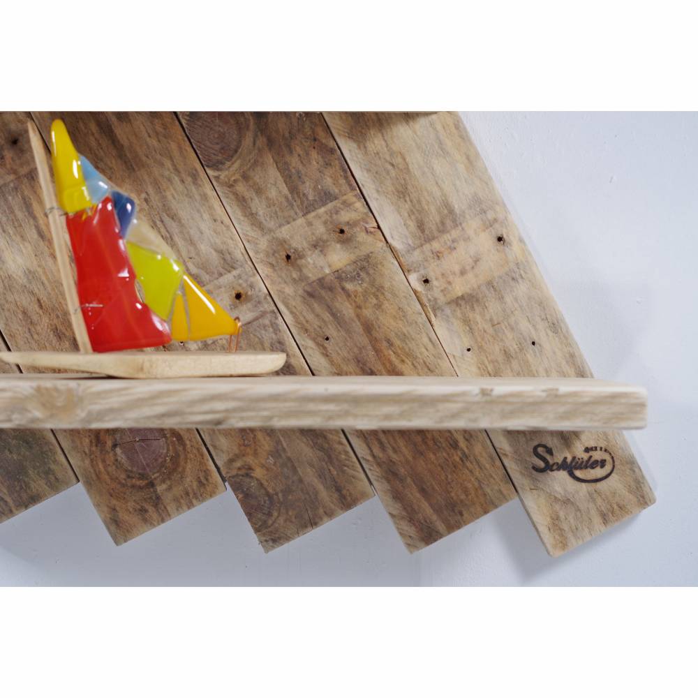 Holzregal, Wandregal, Regal, Regal für Vasen, Palettenmöbel, Wandregal aus Palette, Holz, wohnen, deko Bild 3