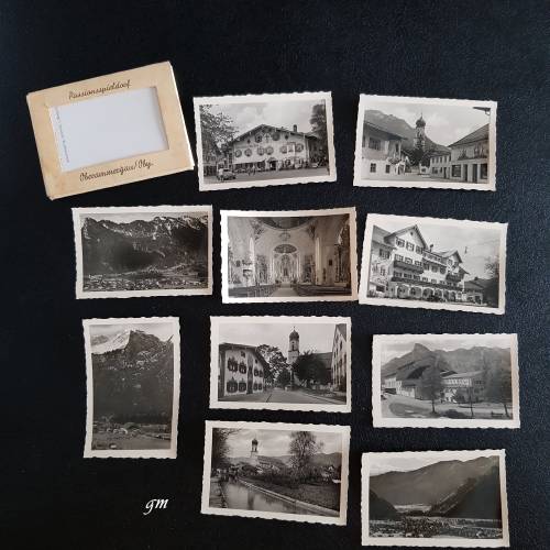 Historische Fotografien Oberammergau – Vintage Ansichtskarten Sammlung – 10 Originale Postkarten 30/40er Jahre