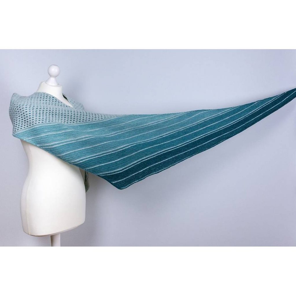 Strickanleitung großes Dreieckstuch mit Farbverlauf Nord & Nordwest Bild 3