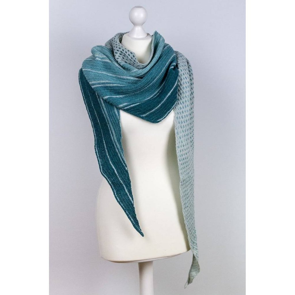 Strickanleitung großes Dreieckstuch mit Farbverlauf Nord & Nordwest Bild 4