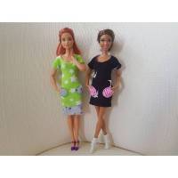 ITH Stickdatei Puppen Kleid mit Taschen, Modepuppe, auf deutsch
