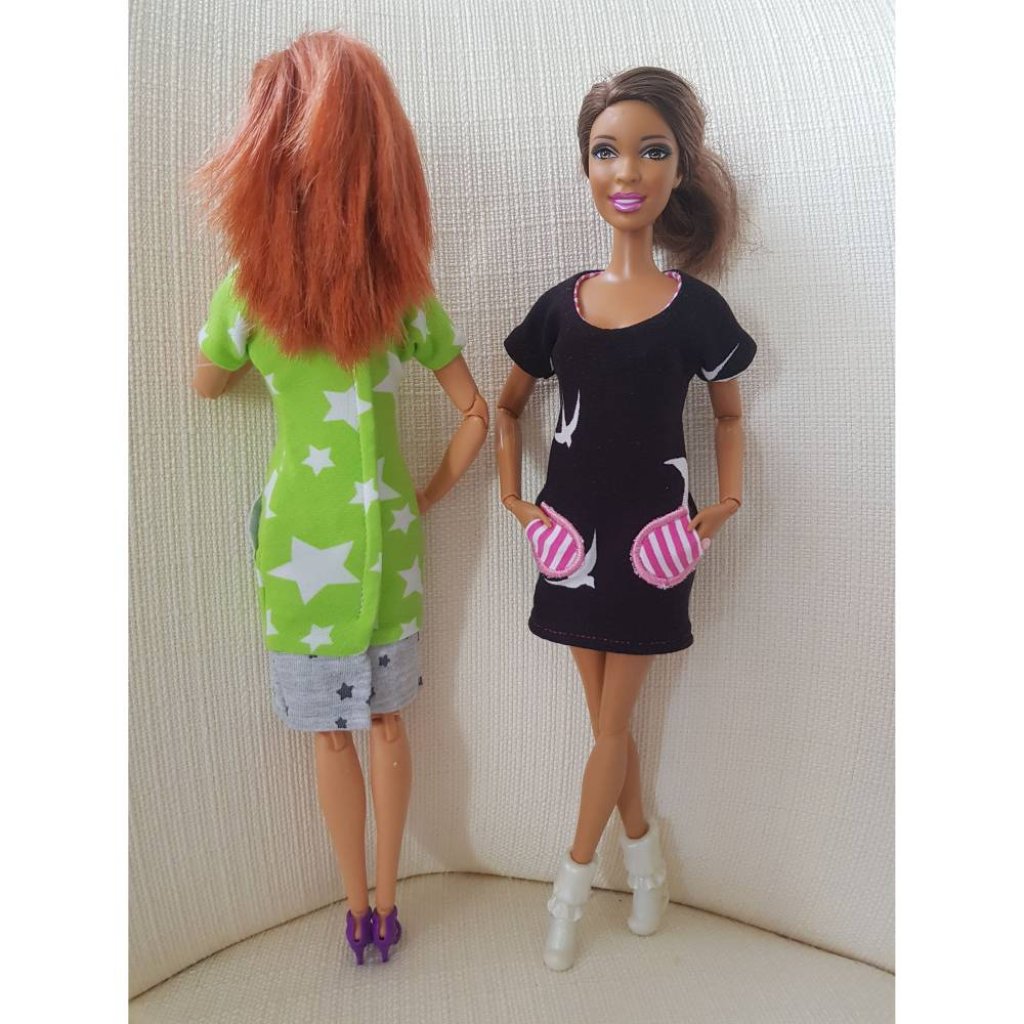 ITH Stickdatei Puppen Kleid mit Taschen, Modepuppe, auf deutsch Bild 3