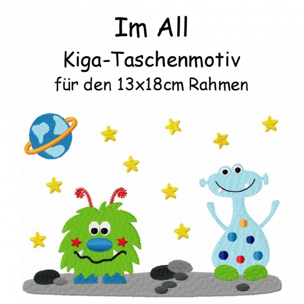 Stickdatei Im Weltall 13x18 cm Bild 1