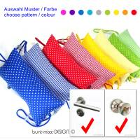 Türstopper Klemmschutz, Farbe AUSWAHL Vichykaro Pünktchen, Kinderzimmer, für die Klinke, BuntMixxDESIGN