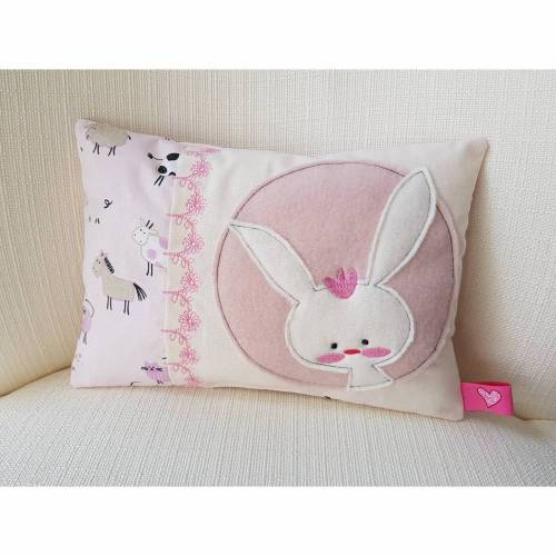 ITH Stickdatei Kissen Doodle Häschen 20x28