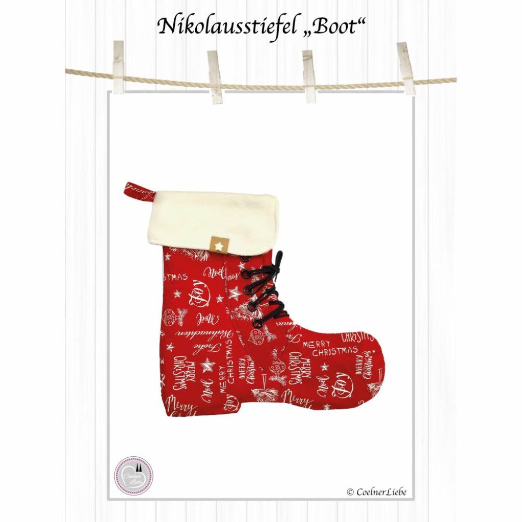 Ebook Nikolausstiefel: Schnittmuster & Nähanleitung – 5 kreative Designs im A4/A0 Format zum Ausdrucken Bild 2
