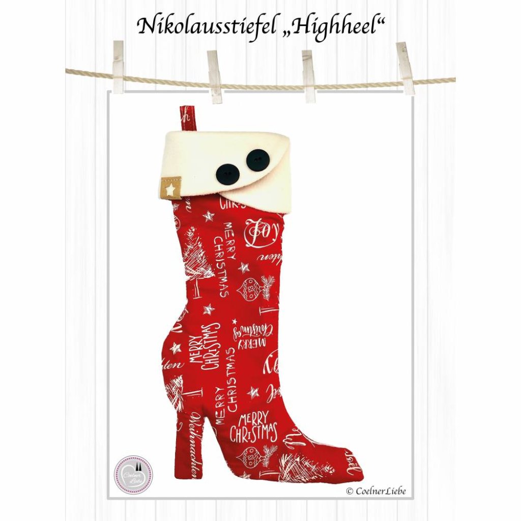 Ebook Nikolausstiefel: Schnittmuster & Nähanleitung – 5 kreative Designs im A4/A0 Format zum Ausdrucken Bild 4