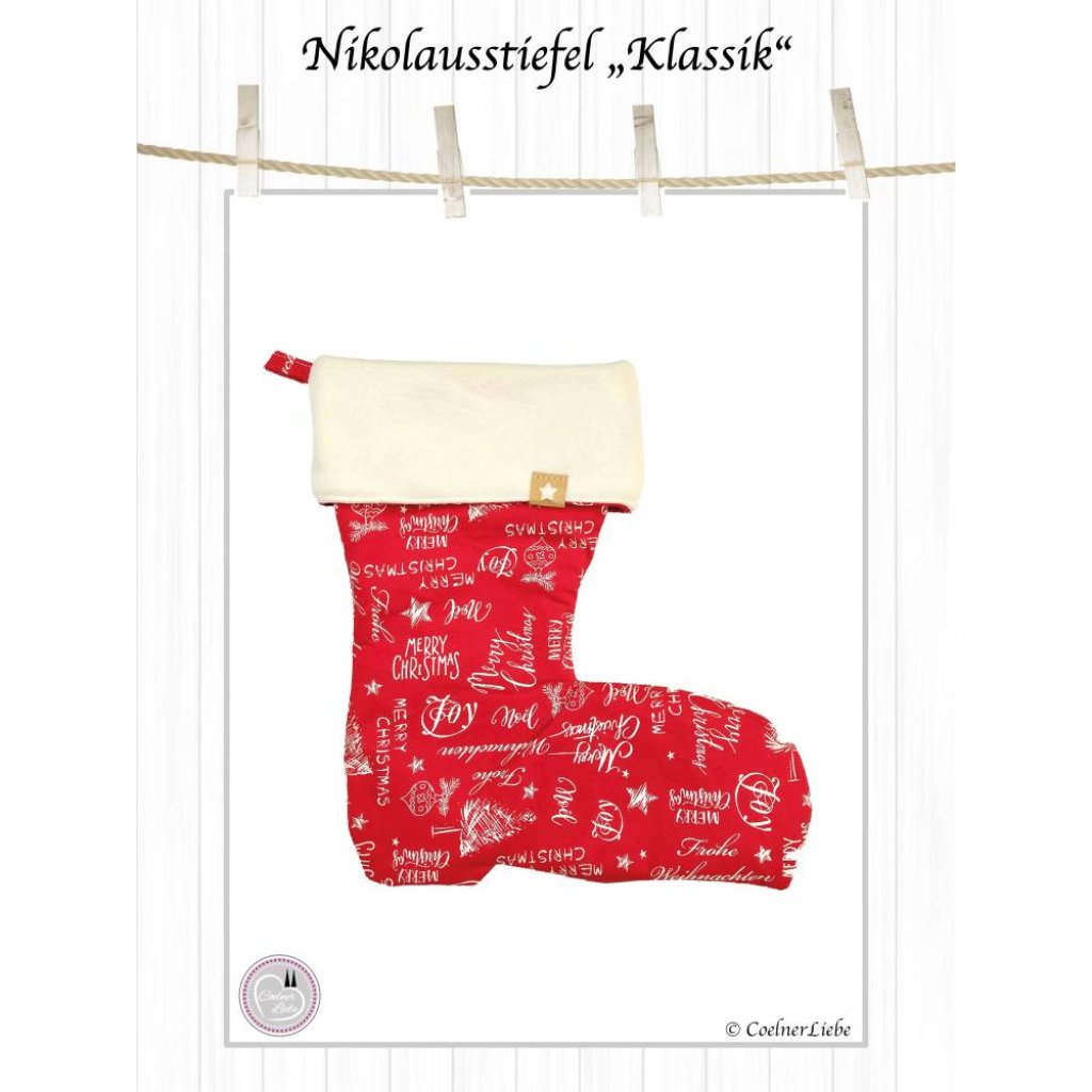 Ebook Nikolausstiefel: Schnittmuster & Nähanleitung – 5 kreative Designs im A4/A0 Format zum Ausdrucken Bild 5