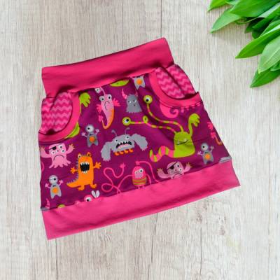 Rock mit Taschen "Monstergirl"