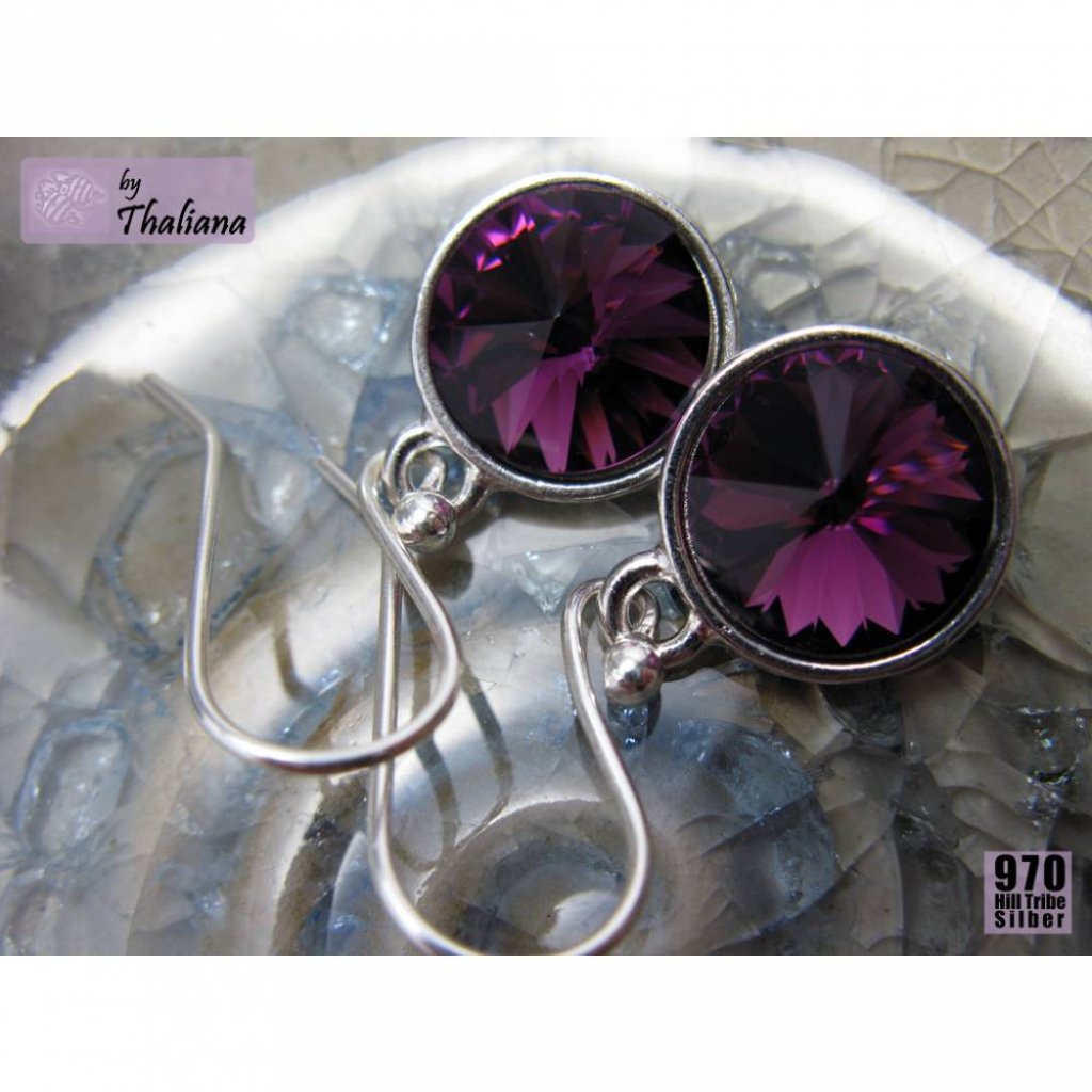 Ohrringe Funkeln Rivoli Amethyst lila Ohrringe Bild 2
