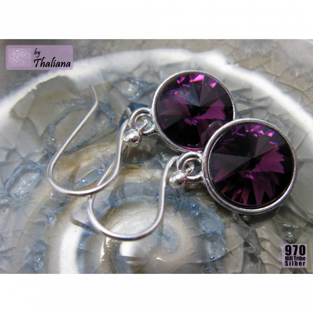 Ohrringe Funkeln Rivoli Amethyst lila Ohrringe Bild 3