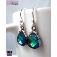 superleichte Ohrringe SONNENFÄNGER grün blau Silber