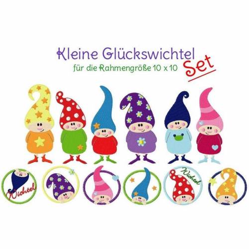 Stickdatei Kleine Wichtel 10 x 10cm