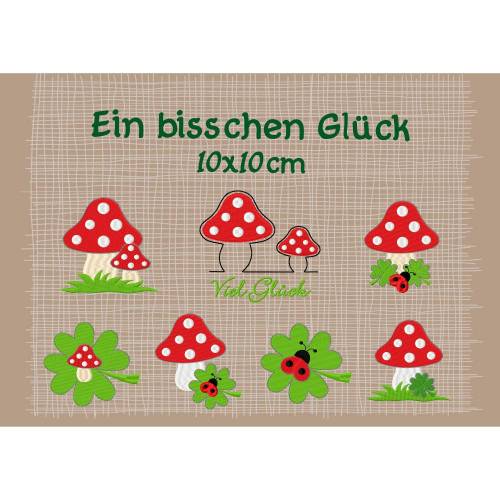 Stickdatei Ein bisschen Glück 10x10cm