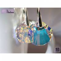 STERLING SILBER Muschelohrringe Strandgut Glitzer