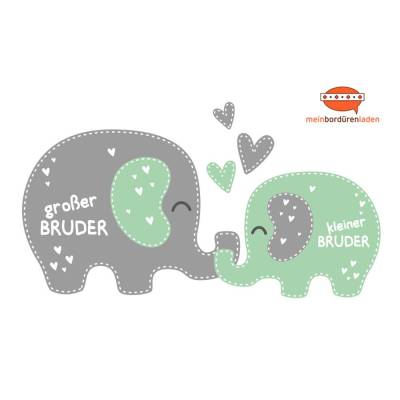 Geschwister - Wandtattoo | Elefanten - Bruder