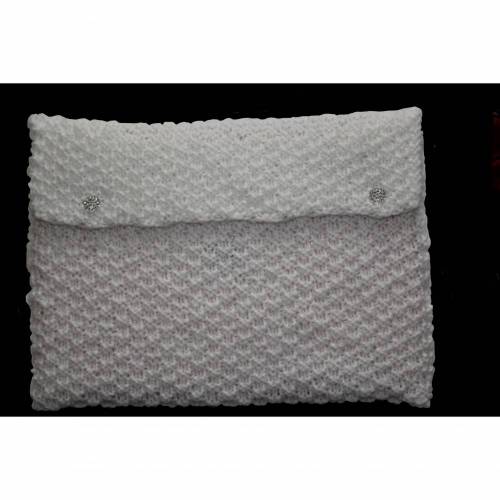 Laptoptasche Schutztasche gestrickt in weiß 12 Zoll