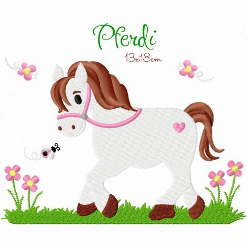 Stickdatei Pferdi 13x18cm